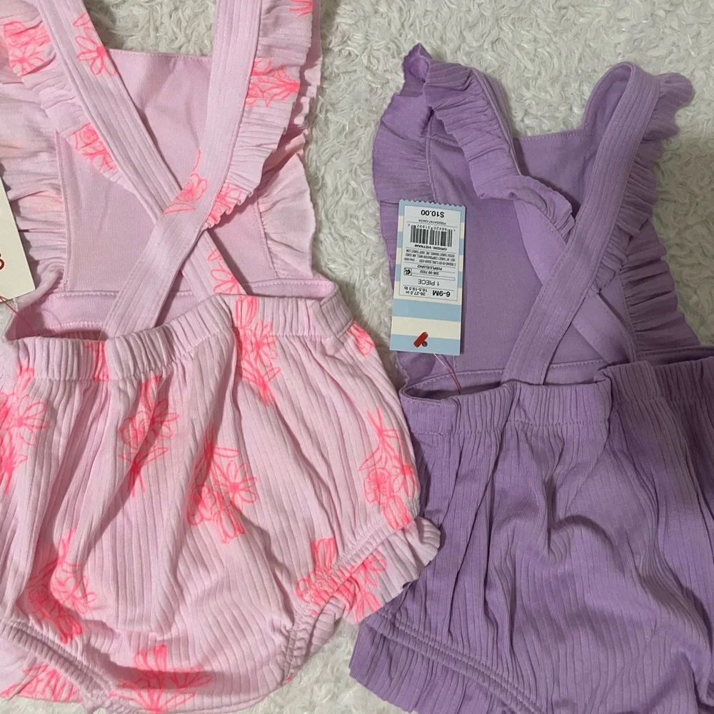 Cat & Jack Pink and Purple Baby Outfits bundle two pieces